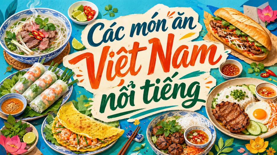 Các món ăn Việt Nam nổi tiếng – Những hương vị đặc trưng nên thử
