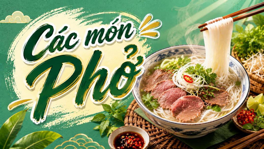 Các món phở – Gợi ý món ngon quen thuộc của ẩm thực Việt