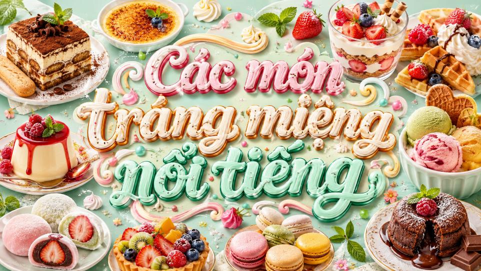 Các món tráng miệng nổi tiếng thế giới – Hương vị ngọt ngào đặc trưng