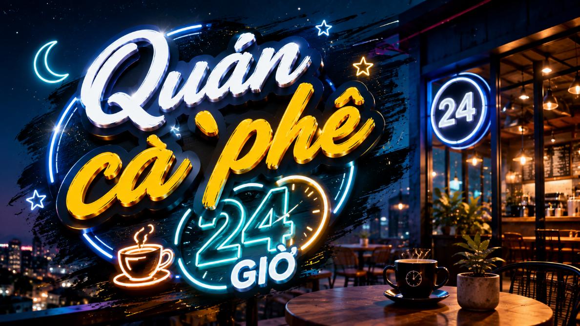 Quán cà phê 24 giờ – Không gian mở cửa xuyên đêm tiện lợi