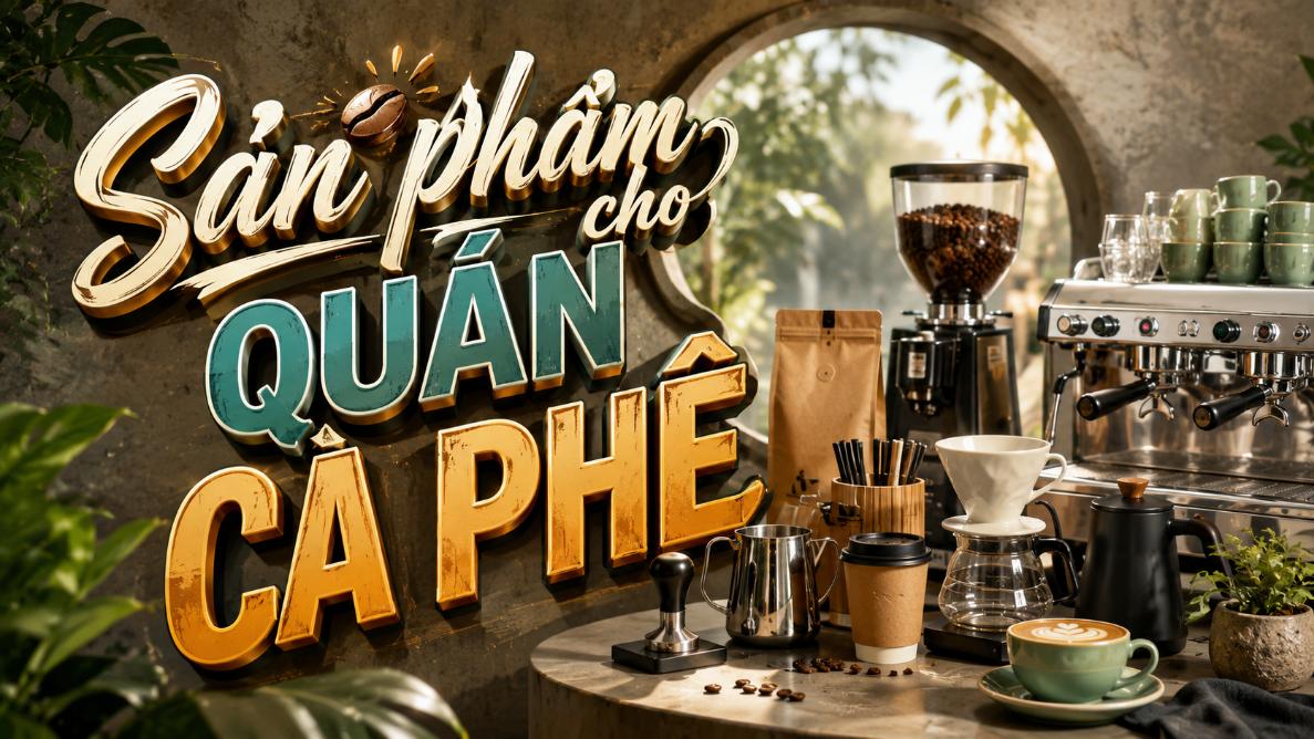 Sản phẩm cho quán cà phê – Những thiết bị và vật dụng cần thiết